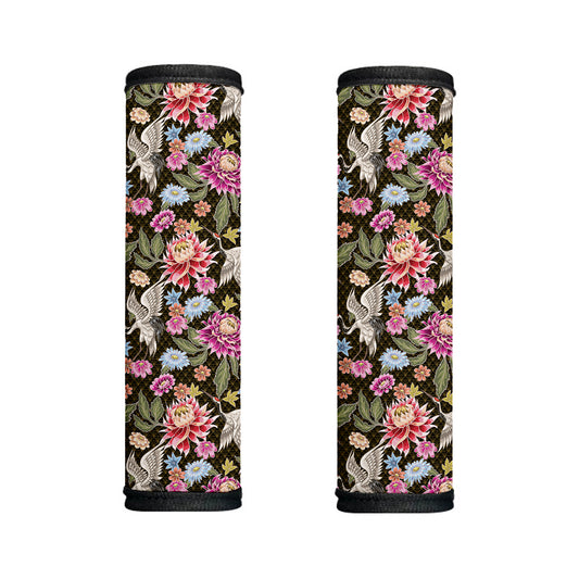 Asian Crane Bird Pattern Print Handle Covers