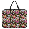 Asian Crane Bird Pattern Print Laptop Sleeve With Handle