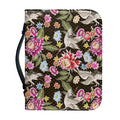 Asian Crane Bird Pattern Print Leather Bible Cover