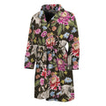 Asian Crane Bird Pattern Print Men's Bathrobe