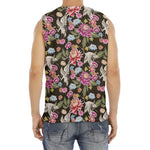 Asian Crane Bird Pattern Print Men's Fitness Tank Top