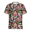 Asian Crane Bird Pattern Print Men's Athletic T-Shirt