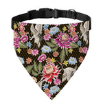 Asian Crane Bird Pattern Print Over The Collar Dog Bandana