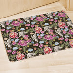 Asian Crane Bird Pattern Print Polyester Doormat