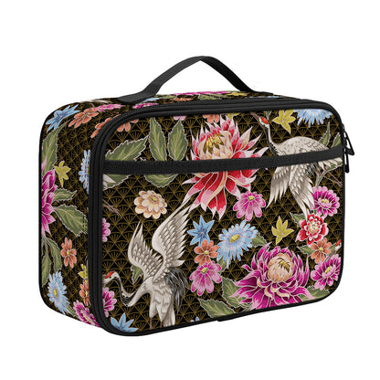 Asian Crane Bird Pattern Print Portable Lunch Bag