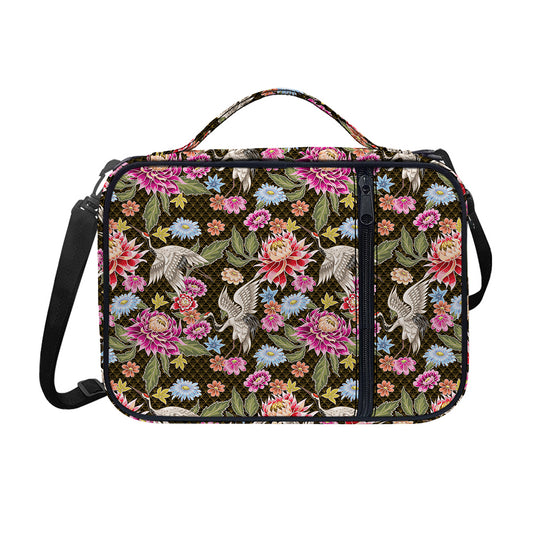 Asian Crane Bird Pattern Print Shoulder Strap Bible Bag