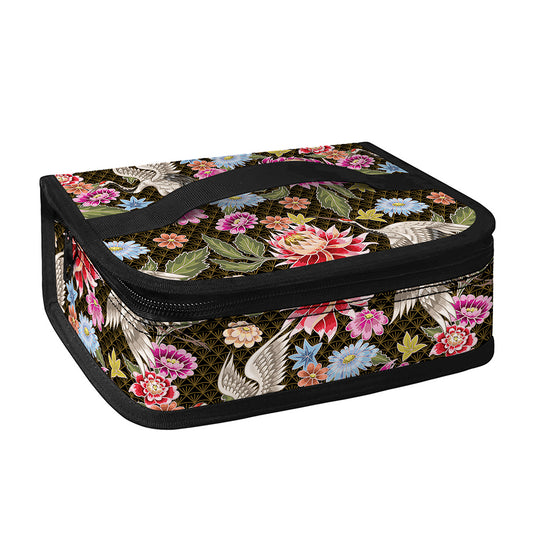 Asian Crane Bird Pattern Print Small Lunch Bag