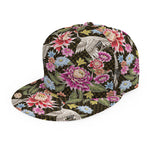 Asian Crane Bird Pattern Print Snapback Cap