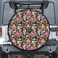 Asian Crane Bird Pattern Print Tire Cover With Camera Hole