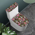Asian Crane Bird Pattern Print Toilet Lid And Tank Cover Set