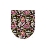 Asian Crane Bird Pattern Print Toilet Lid Cover