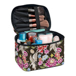 Asian Crane Bird Pattern Print Travel Makeup Bag