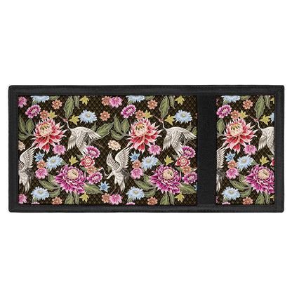 Asian Crane Bird Pattern Print Trifold Wallet