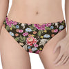 Asian Crane Bird Pattern Print Women's Thong