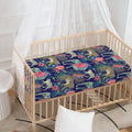 Asian Elephant And Tiger Print Baby Crib Sheet
