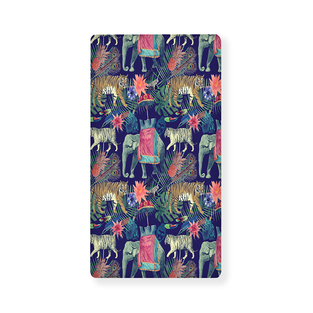 Asian Elephant And Tiger Print Baby Crib Sheet