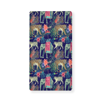 Asian Elephant And Tiger Print Baby Crib Sheet