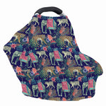 Asian Elephant And Tiger Print Baby Seat Cover