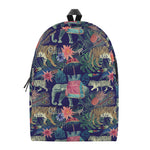 Asian Elephant And Tiger Print Backpack