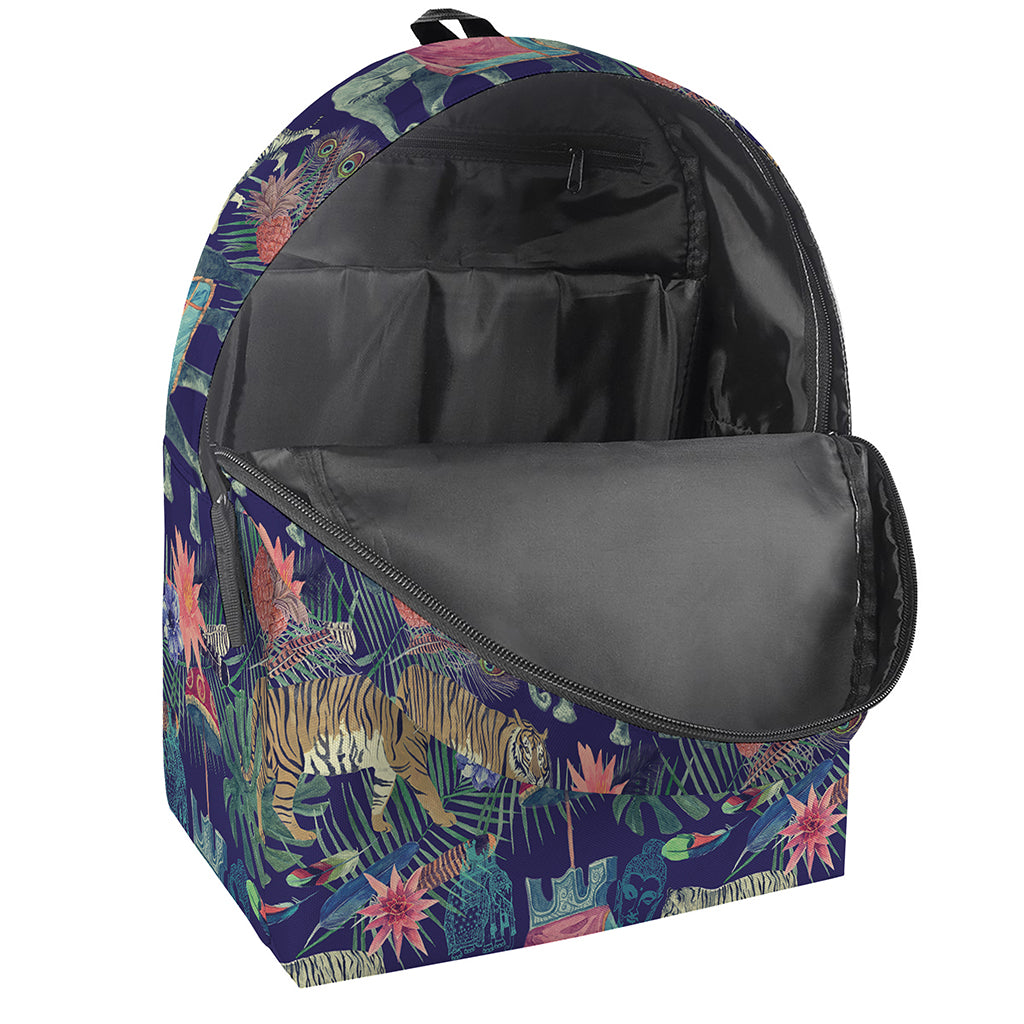 Asian Elephant And Tiger Print Backpack