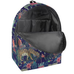 Asian Elephant And Tiger Print Backpack