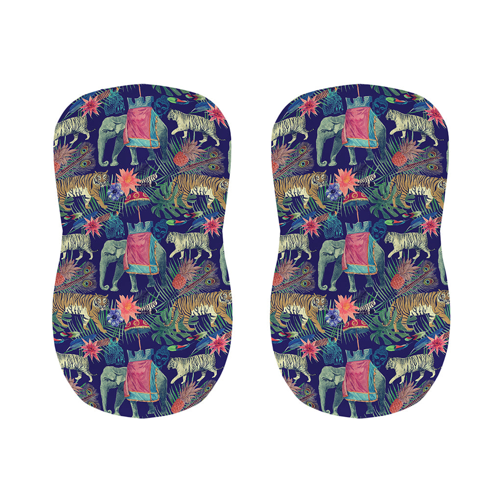 Asian Elephant And Tiger Print Bar Stool Covers