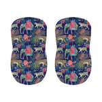 Asian Elephant And Tiger Print Bar Stool Covers
