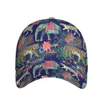 Asian Elephant And Tiger Print Baseball Cap