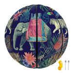 Asian Elephant And Tiger Print Basketball
