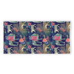 Asian Elephant And Tiger Print Beach Towel