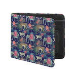 Asian Elephant And Tiger Print Bifold Wallet