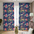 Asian Elephant And Tiger Print Dimout Pencil Pleat Curtains