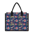 Asian Elephant And Tiger Print Canvas Tote Bag