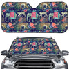 Asian Elephant And Tiger Print Car Windshield Sun Shade