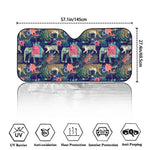 Asian Elephant And Tiger Print Car Windshield Sun Shade