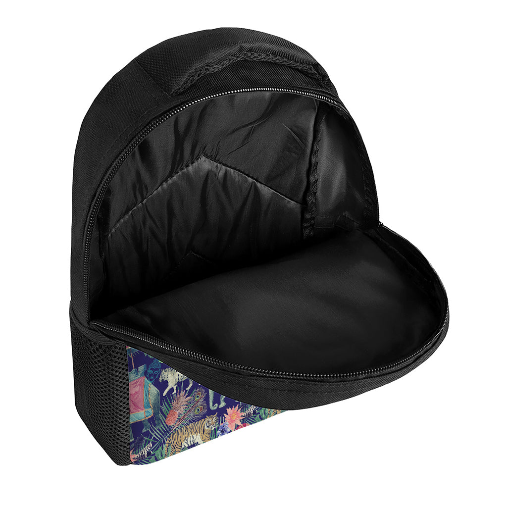 Asian Elephant And Tiger Print Casual Backpack