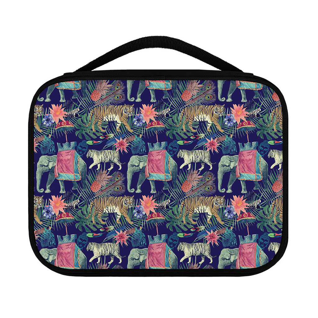 Asian Elephant And Tiger Print Classic Bible Case