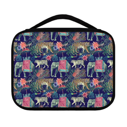 Asian Elephant And Tiger Print Classic Bible Case