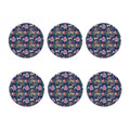 Asian Elephant And Tiger Print Coaster Set