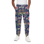 Asian Elephant And Tiger Print Cotton Pants