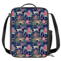 Asian Elephant And Tiger Print Crossbody Lunch Bag