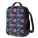 Asian Elephant And Tiger Print Crossbody Lunch Bag