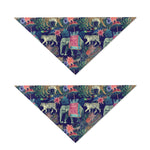 Asian Elephant And Tiger Print Dog Bandana