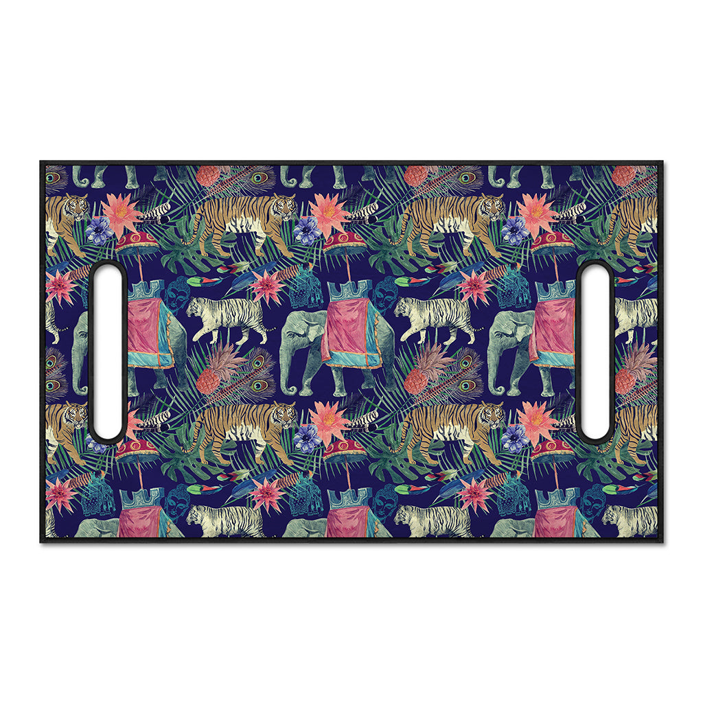 Asian Elephant And Tiger Print Golf Cart Seat Cover