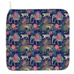 Asian Elephant And Tiger Print Hand Towel