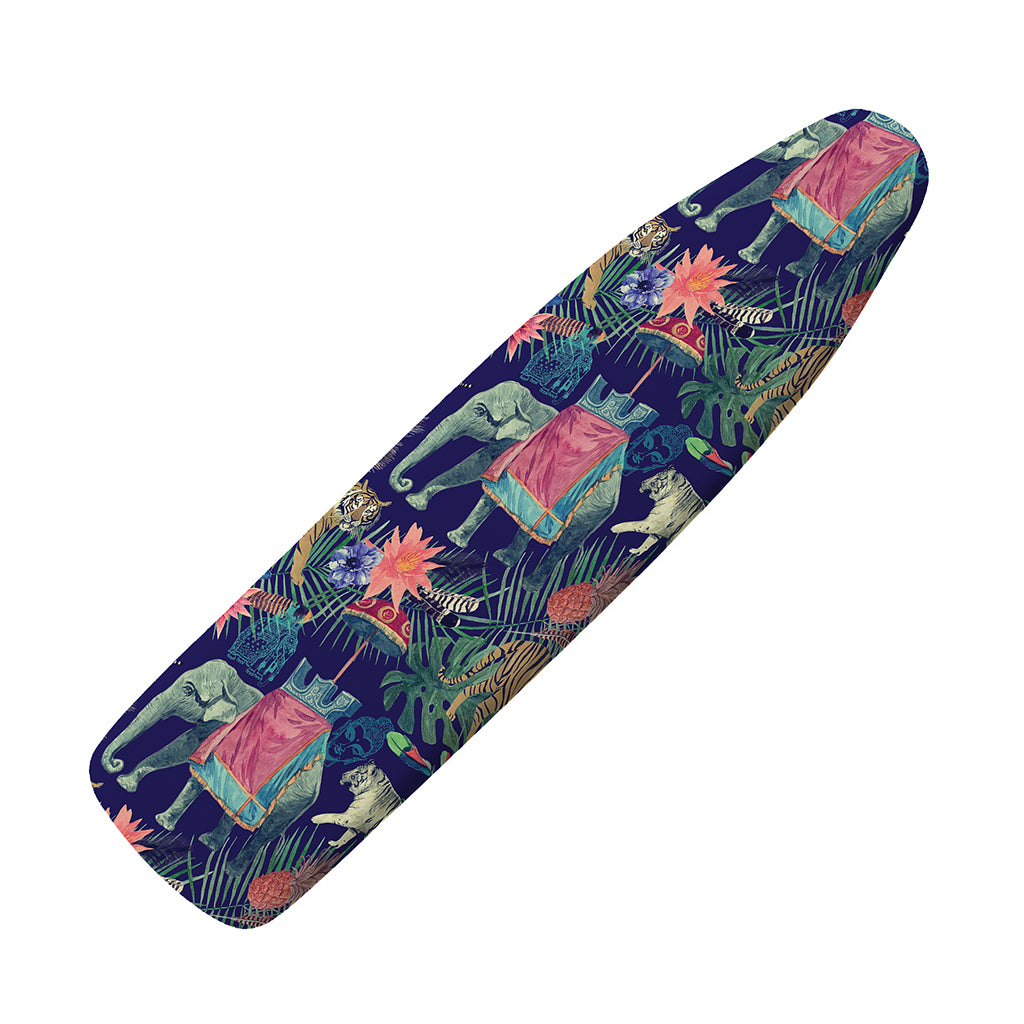 Asian Elephant And Tiger Print Ironing Board Cover