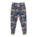 Asian Elephant And Tiger Print Jogger Pants