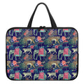 Asian Elephant And Tiger Print Laptop Sleeve With Handle