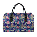 Asian Elephant And Tiger Print Leather Duffel Bag