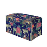 Asian Elephant And Tiger Print Leather Tissue Box Cover